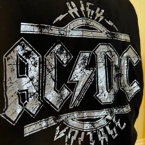 🖤 ⚡️ AC/DC High Voltage T-shirt BLACK & SILVER Rockware NWOT SZ XXL UNISEX ⚡️🖤